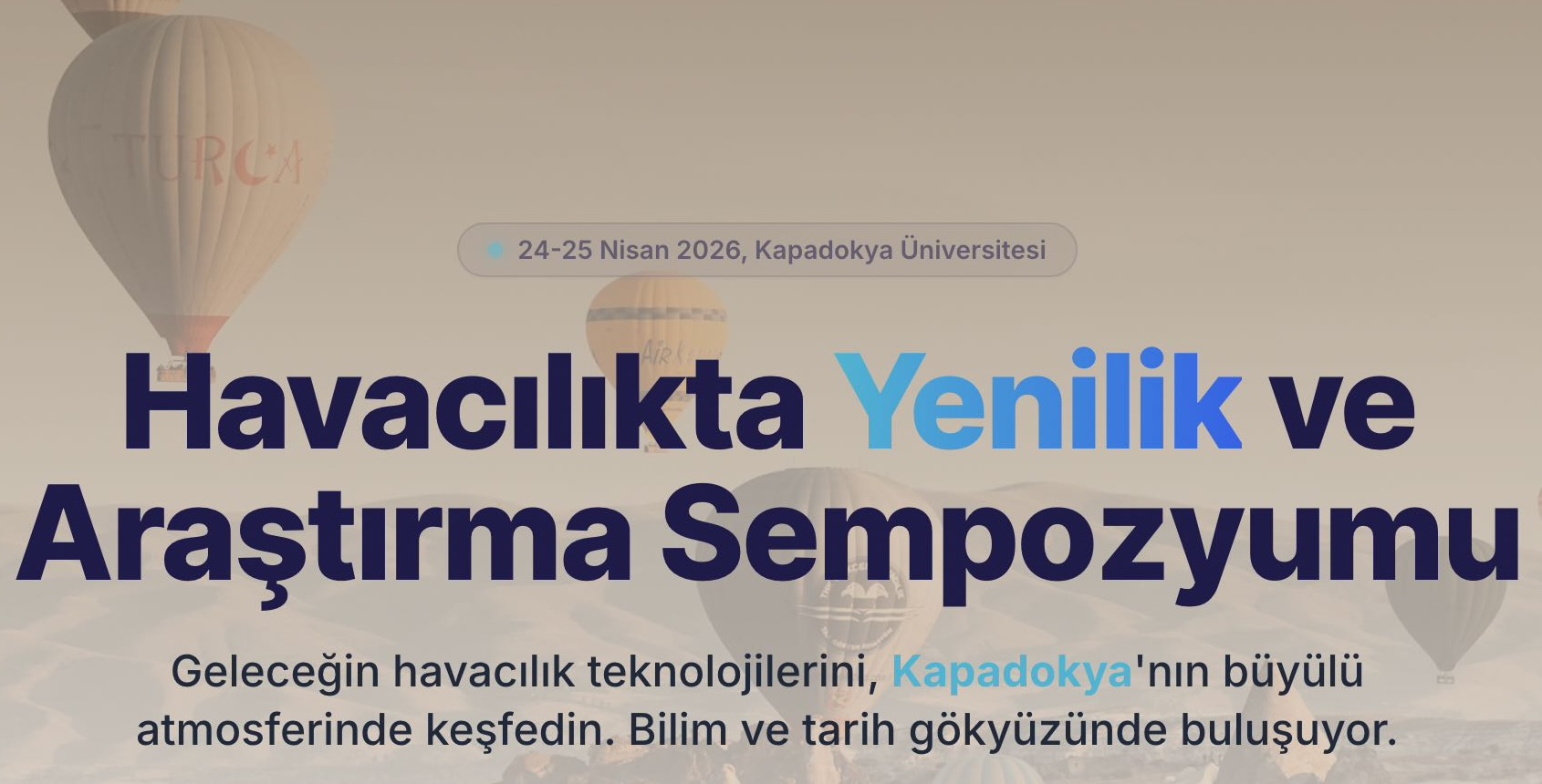 AIRS2026: Havacılıkta Yenilik ve Araştırma Sempozyumu